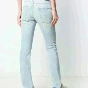 6397 SLIM Straight Denim Blue Jeans - Size 26 - Pre Owned